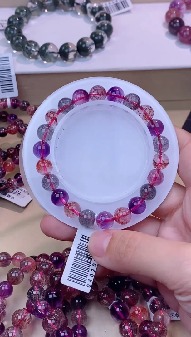 未镶嵌手串水晶黑加仑超七8m+