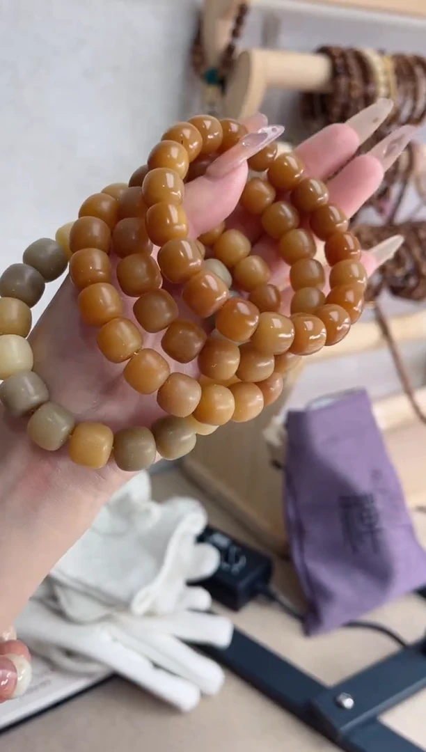 【闪购商品】菩提根/象牙果手串m724干磨桶珠11*12随机2条现穿