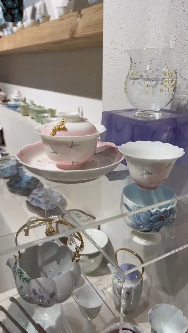 【闪购商品】玉泥 紫韵玫瑰 盖碗+壶承+杯+提溜