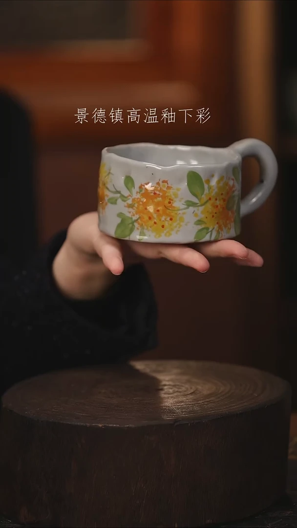 陶瓷景德镇高温釉下手绘陶瓷@L345@