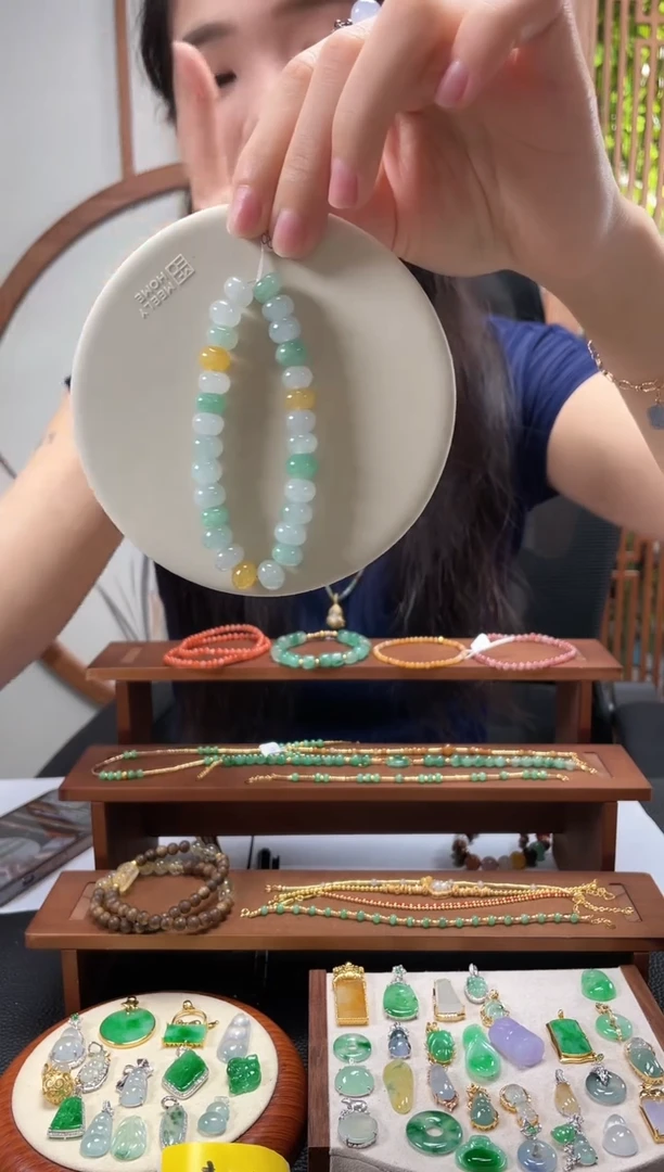 【闪购商品】翡翠套链未镶嵌一个  JK696