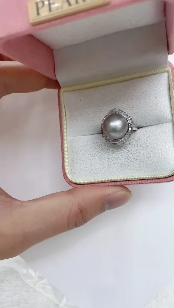 【闪购商品】海水珍珠戒指银S925镶嵌海水珍珠戒指