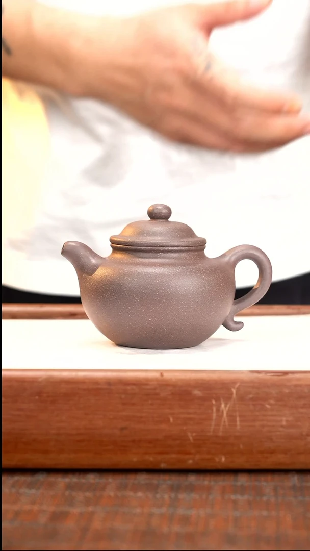 茶壶紫砂LD 满砂天青  莲子
