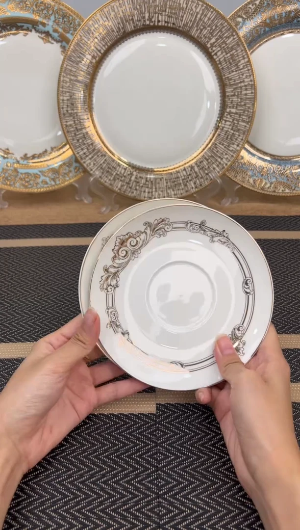 瓷片6寸碟子2个一单打包价微瑕！