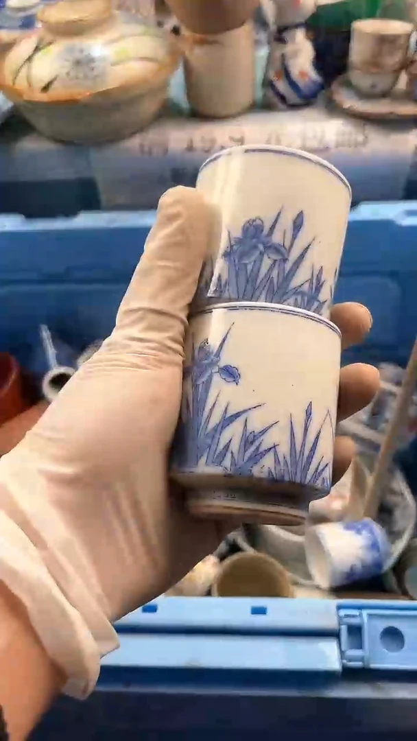 瓷片英歌瓷器满19.9包邮
