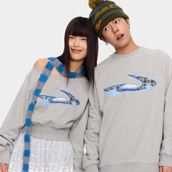 江南先生DB短款斜肩插肩袖卫衣春季休闲宽松外套潮JN51J25