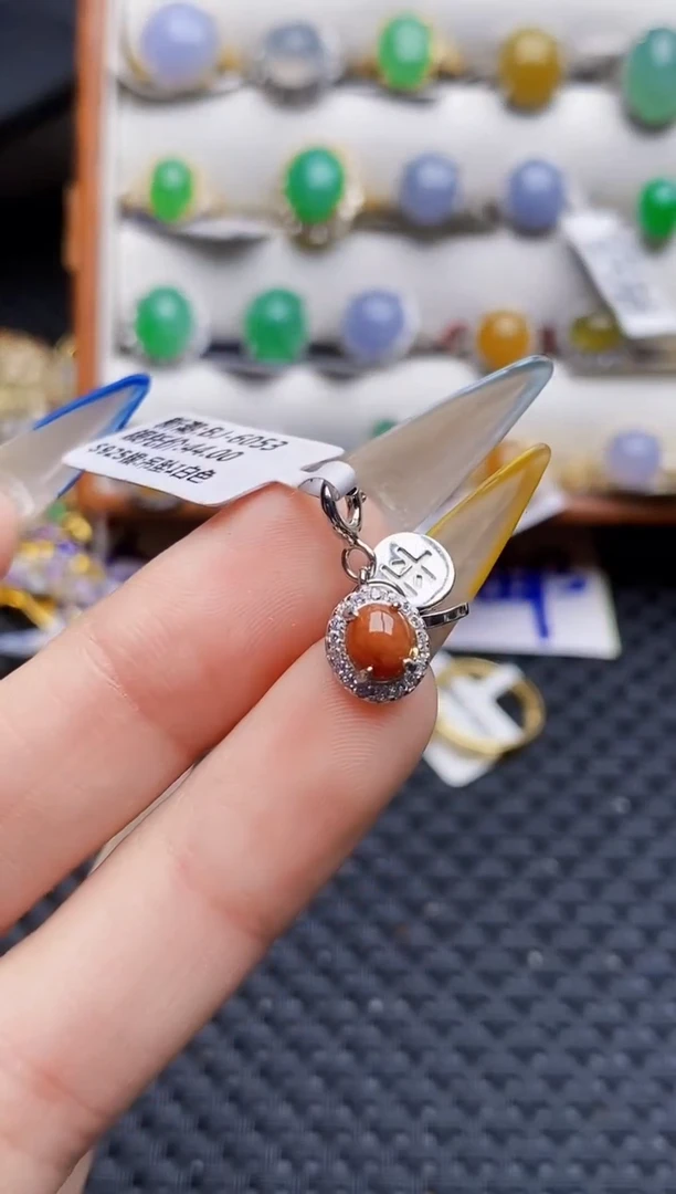 银S925镶嵌戒指翡翠3879