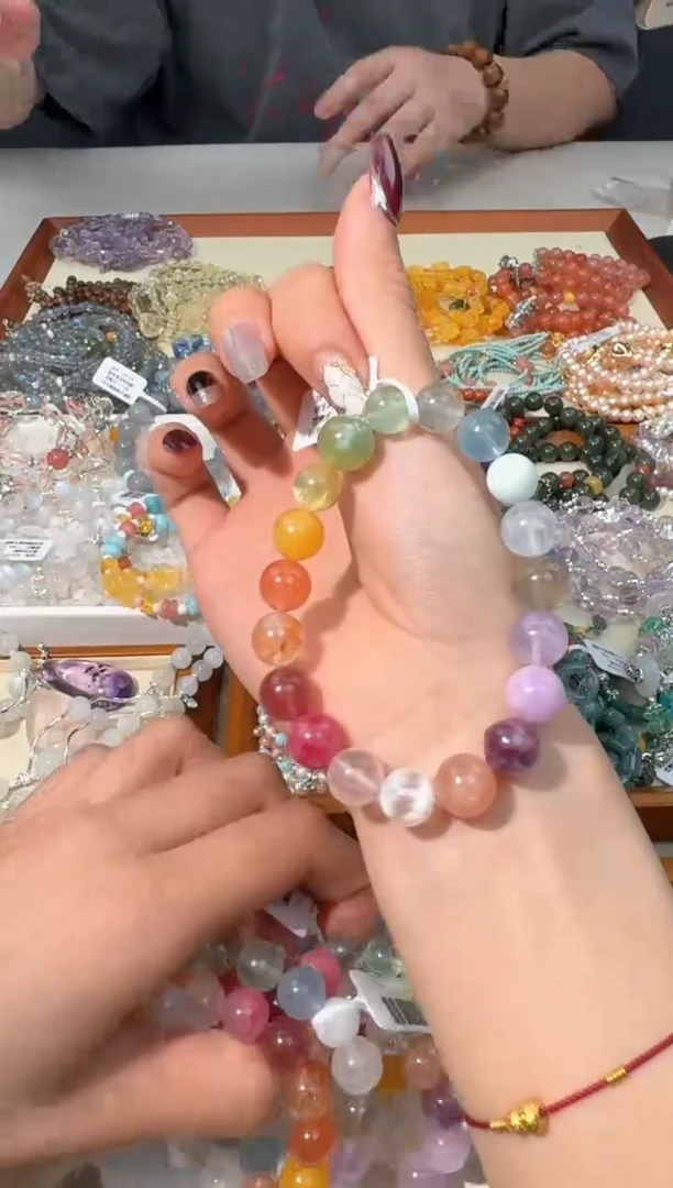 【闪购商品】水晶手链未镶嵌J022多宝金锂单珠款