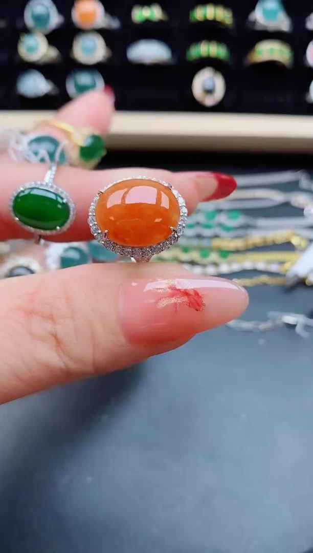 【闪购商品】翡翠戒指银S925镶嵌5080550