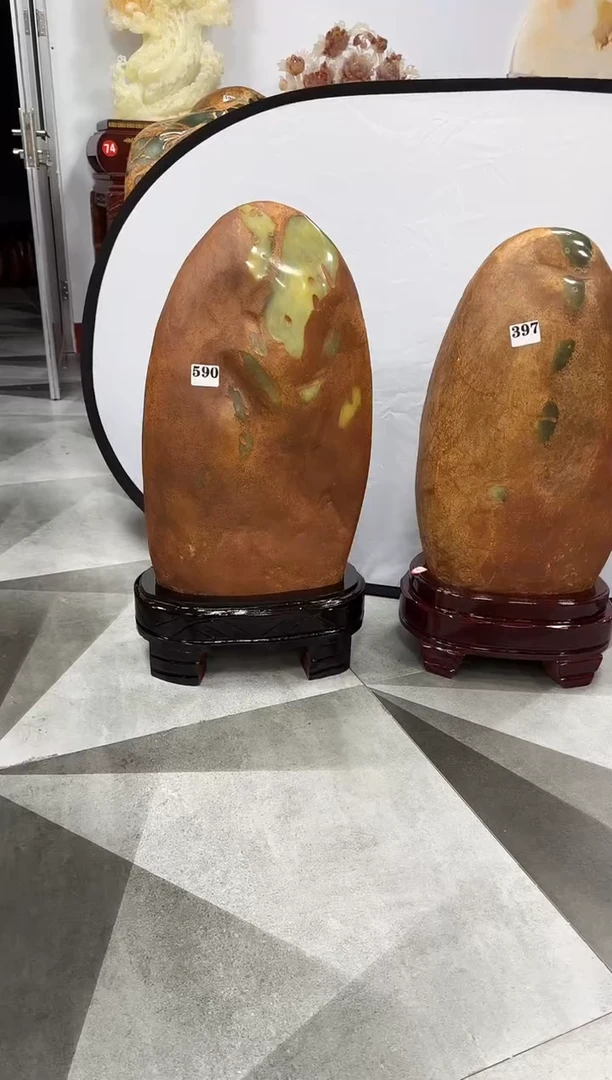 石材天然石材家居摆件办公室客厅玄关高档摆件