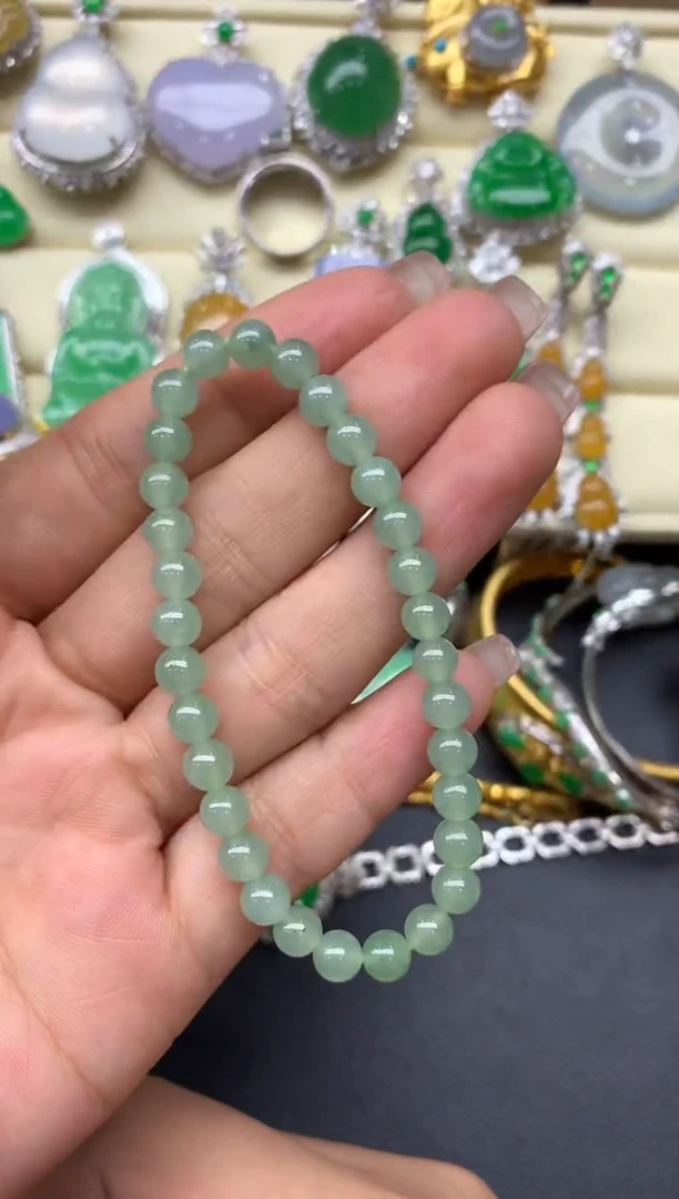 未镶嵌手链翡翠384-中国好珍宝