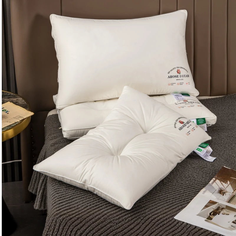 全棉纯棉枕头酒店级护颈椎专用枕助睡眠柔软【一对更划算】