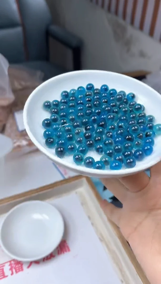 玛瑙/玉髓散珠未镶嵌B1715深宝蓝糖心玛瑙8mm10颗9.9元