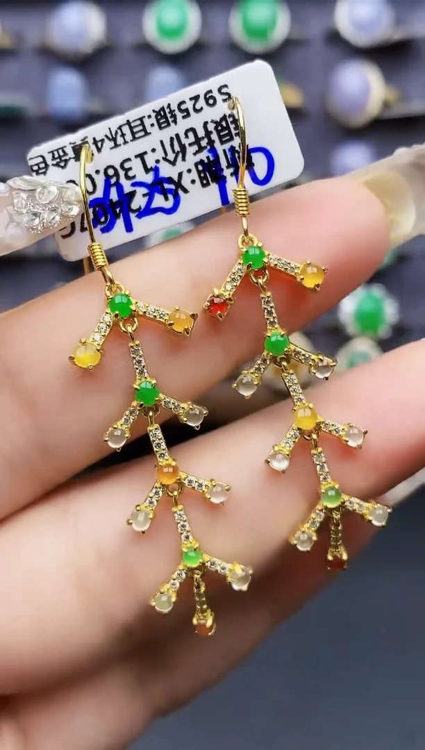 银S925镶嵌戒指翡翠2578
