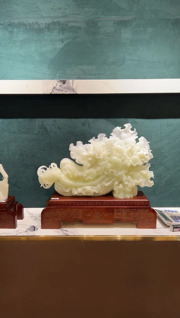 【闪购商品】玉雕摆件  65CM横白菜