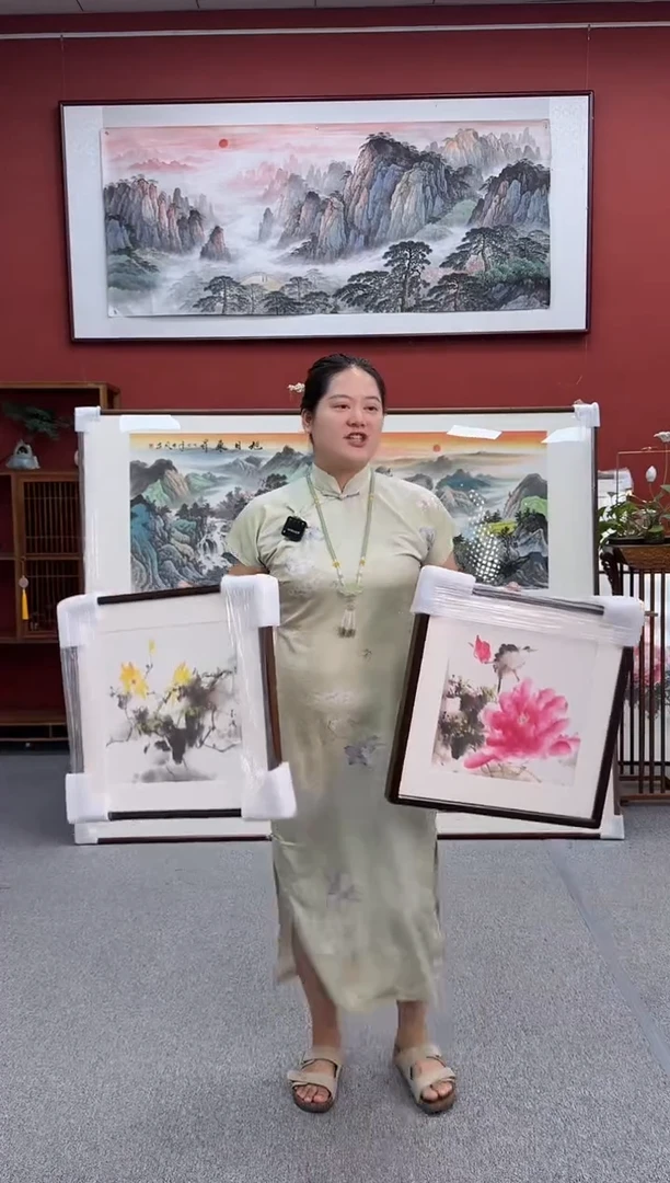 国画手绘  斗方 48*48*2