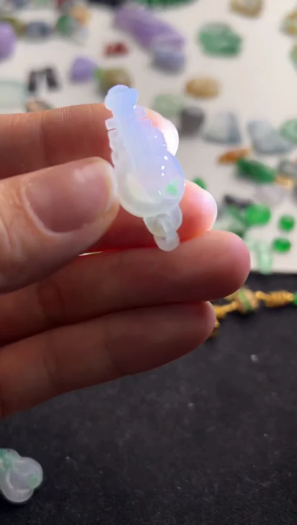 定制翡翠未镶嵌琵琶1200+120lhp120