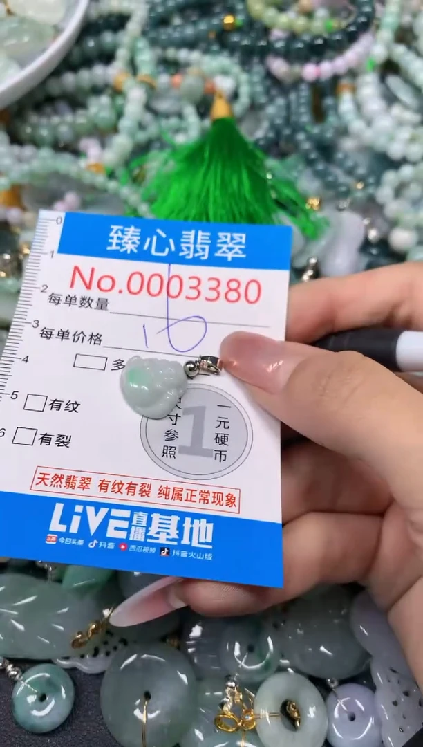 【闪购商品】翡翠颈饰未镶嵌含绳0003380