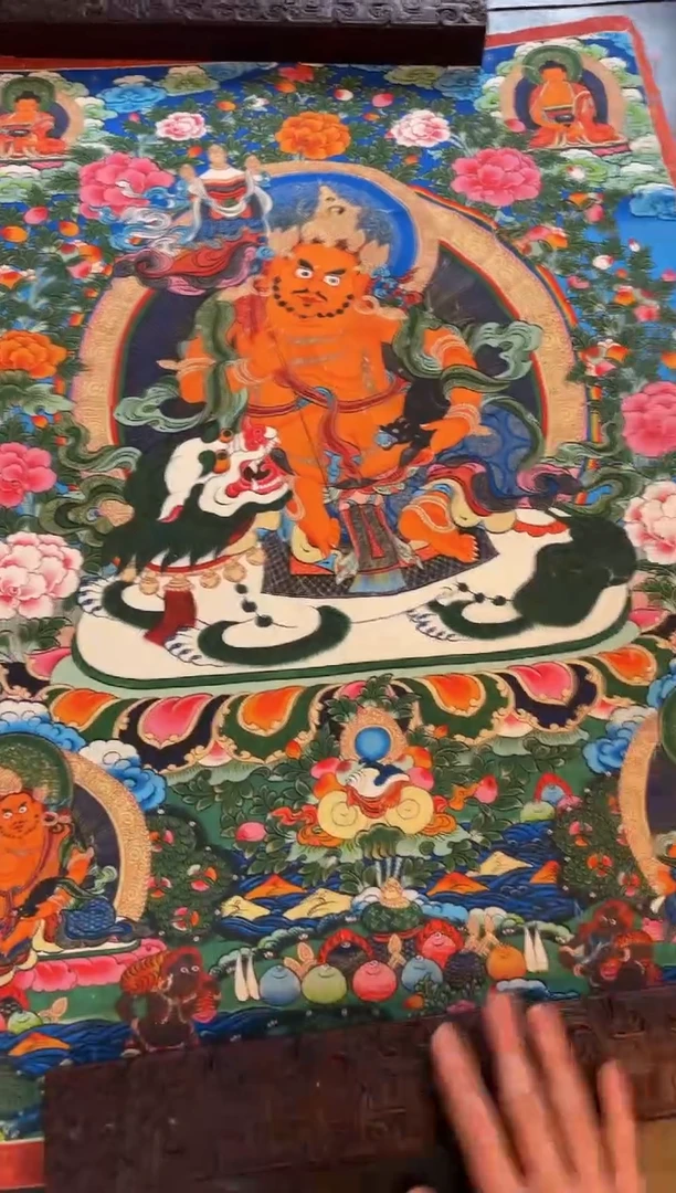 装裱画精品手绘唐卡链接--A109