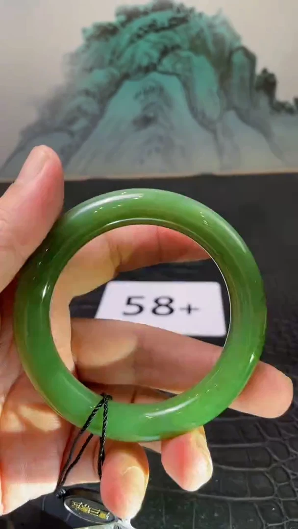 未镶嵌手镯和田玉（碧玉）红****尖58+