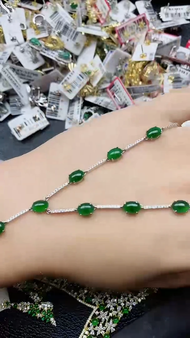 银S925镶嵌戒指翡翠1
