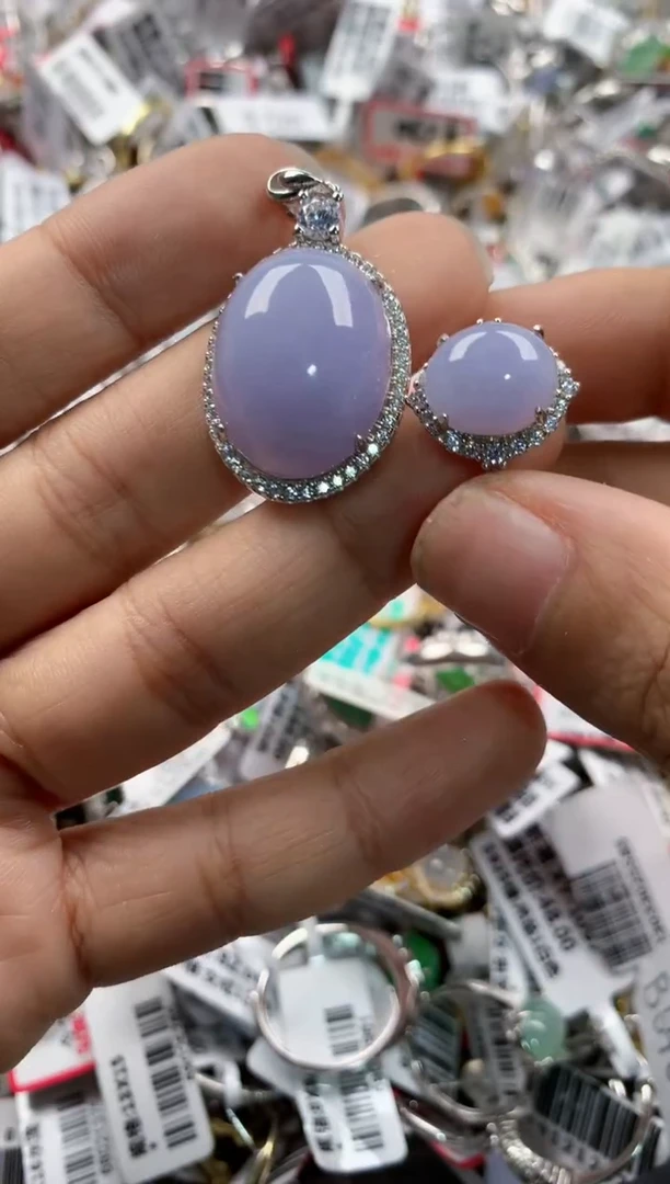 银S925镶嵌戒指翡翠999    10