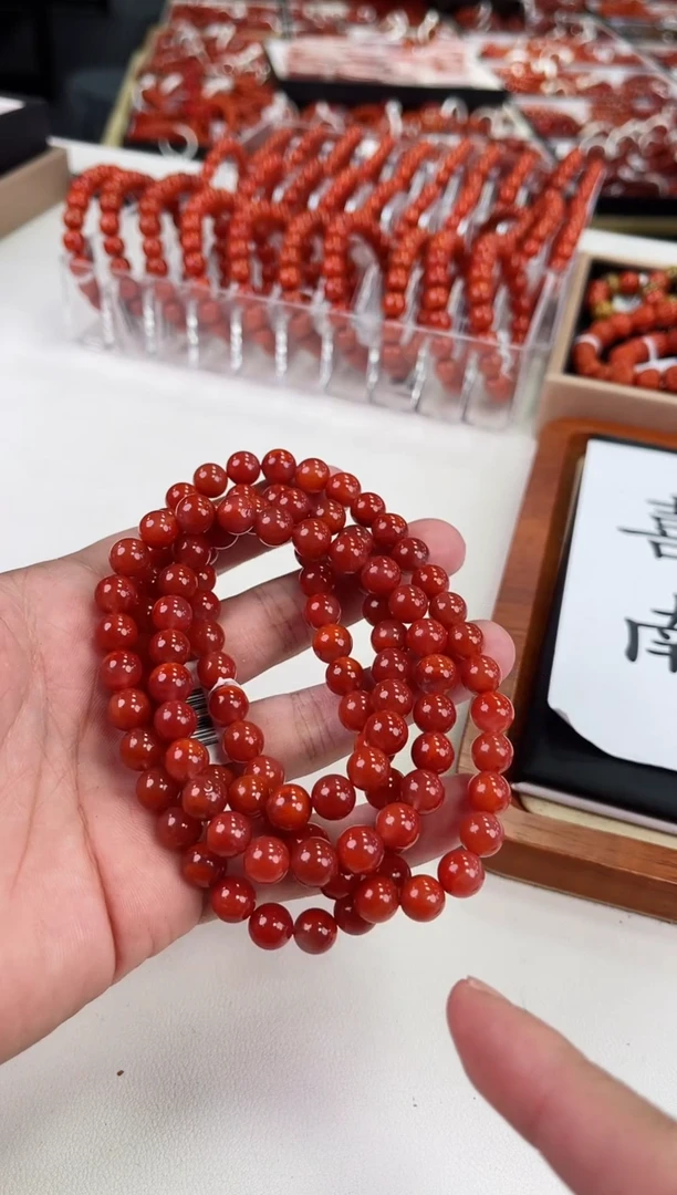 【闪购商品】南红玛瑙瓦西多圈8+未镶嵌一个/条