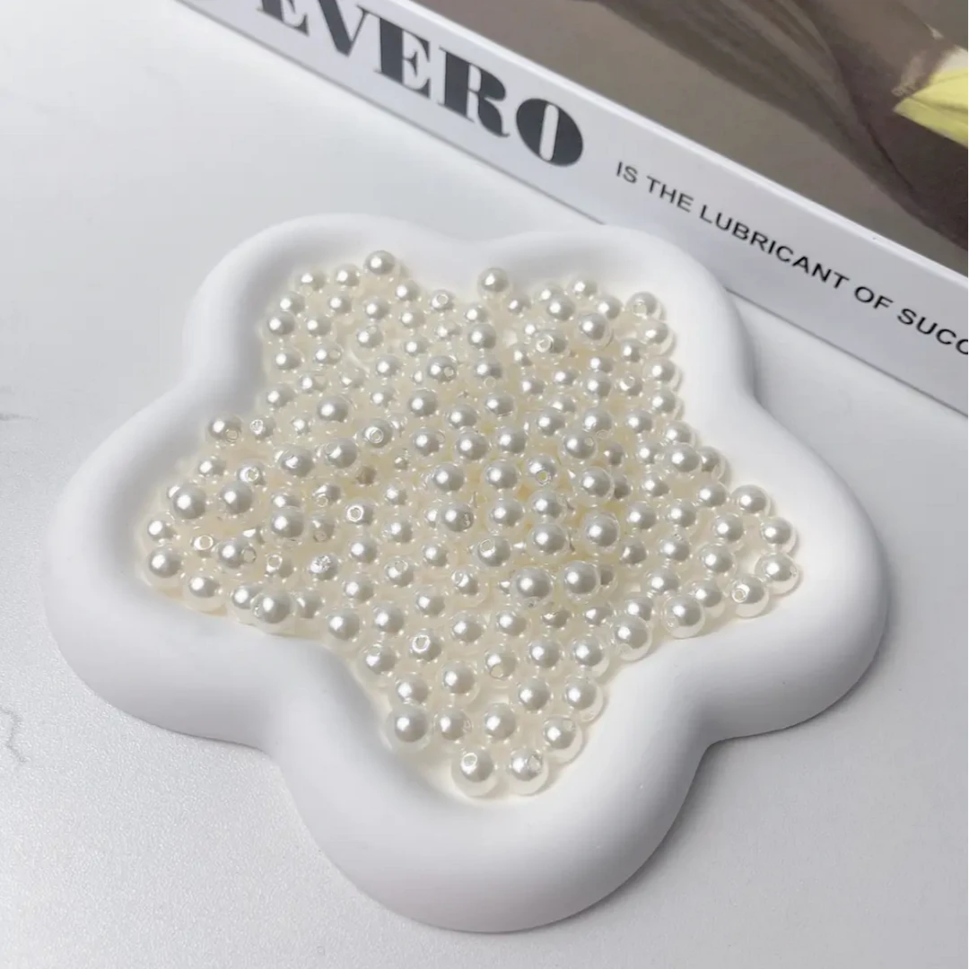 【橙悦精选】高亮纯白10mm仿珍珠 半孔手工DIY制作材料