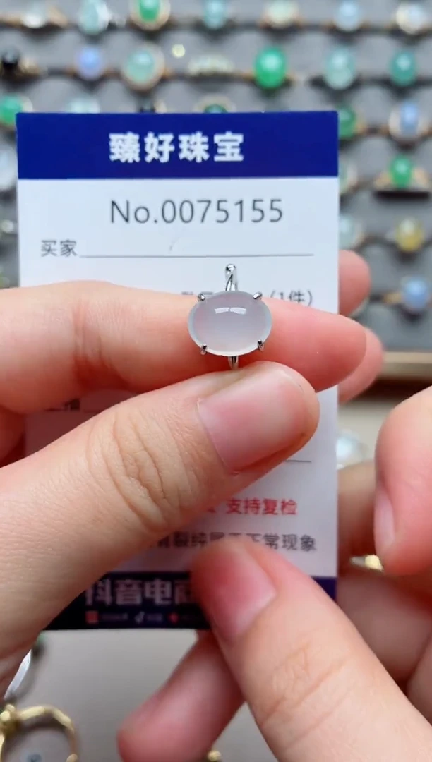 银S925镶嵌戒指翡翠1