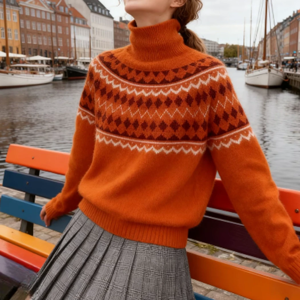 【荣荣】D651-700经典圆领时尚柔软舒适针织上衣