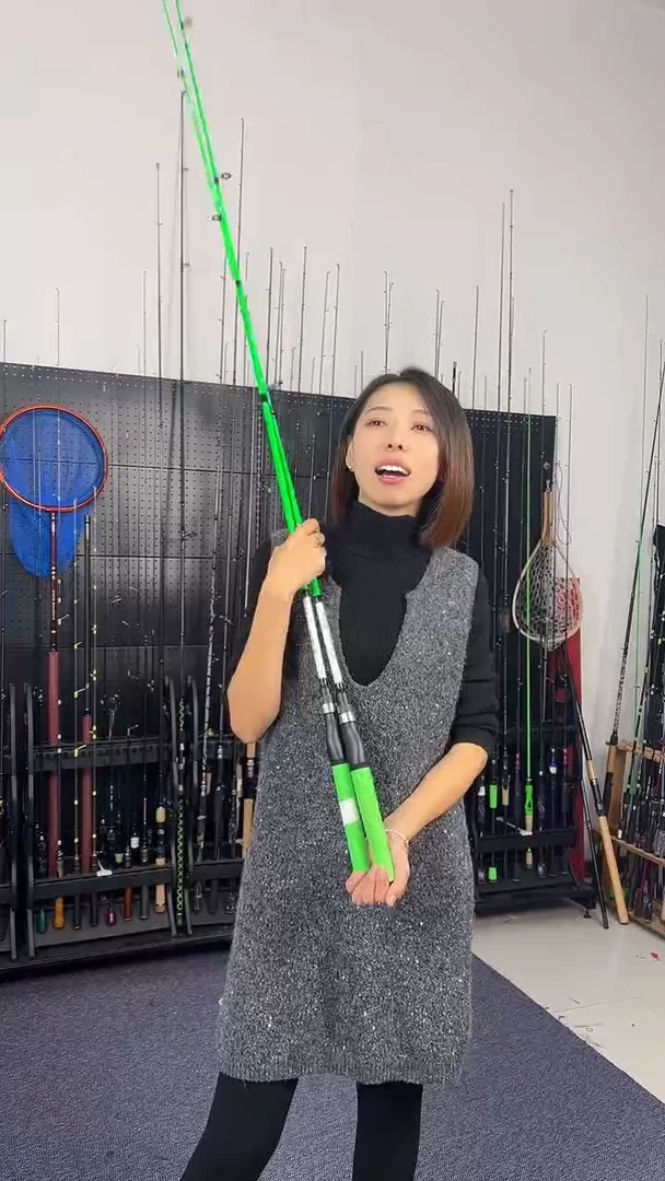 1.8m玻璃钢到手两根杆子1.8米直柄（瑕疵尾货竿，没有售后，介意勿拍