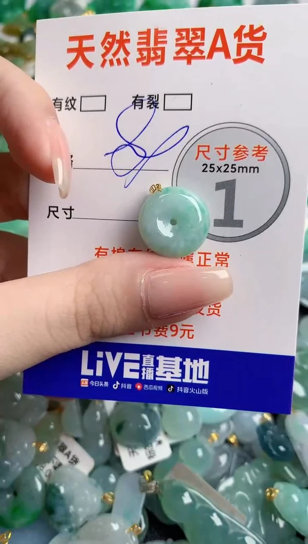 翡翠18K金镶嵌颈饰24000001