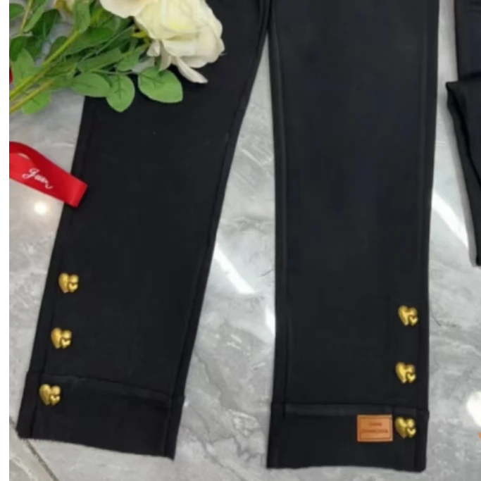 8033-早秋高弹力百搭爱心烟筒裤