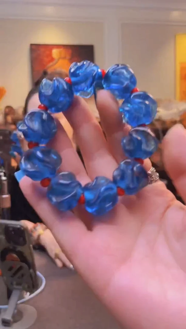 DIY琉璃流*蓝琉璃手串