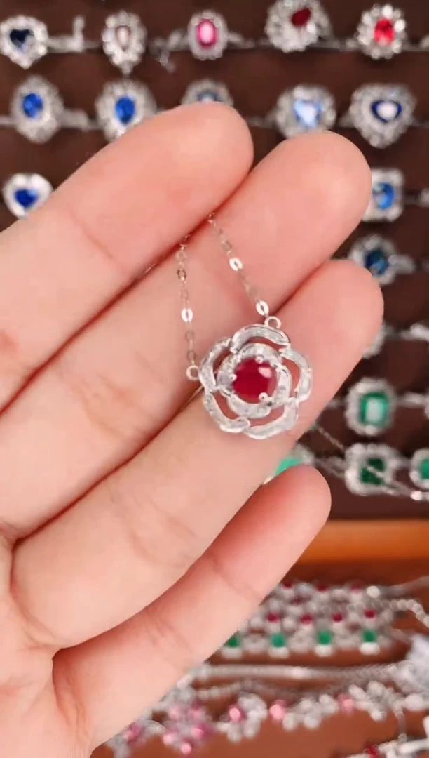 【闪购商品】红宝石18K锁骨链18K金镶嵌·