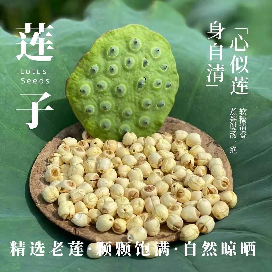 精选【莲子】500g干货通心无硫香甜粉糯干莲子非建宁莲子包邮