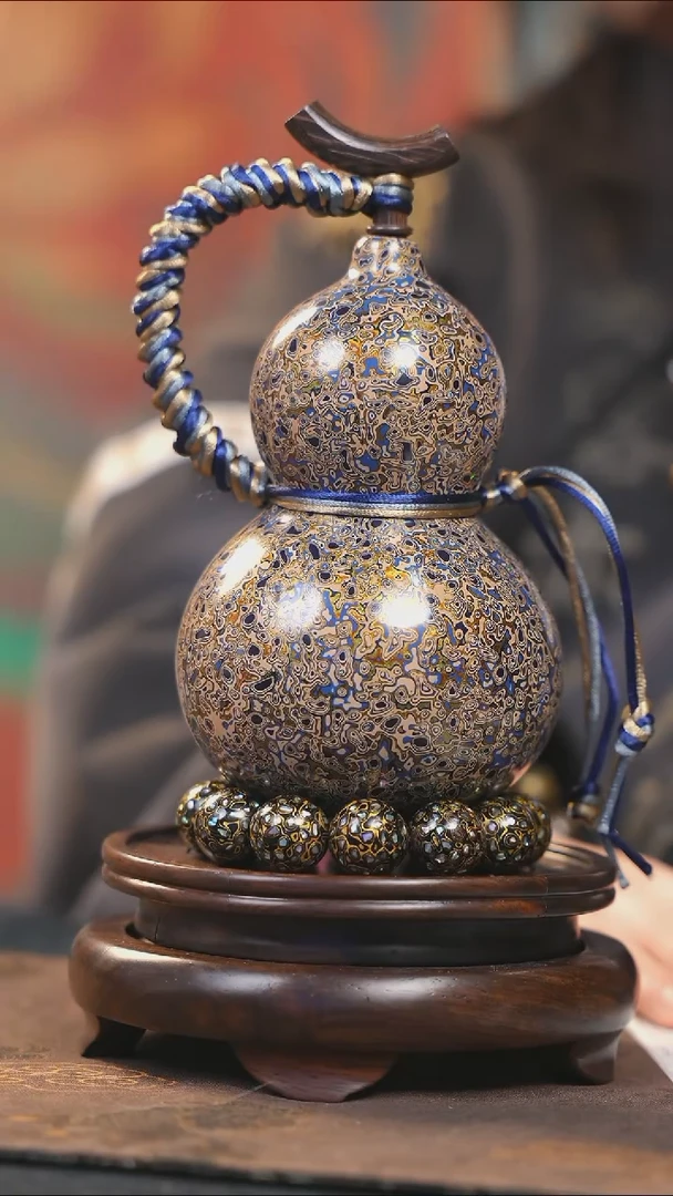 【闪购商品】YQ253漆艺酒葫芦不包手串及旋转底座