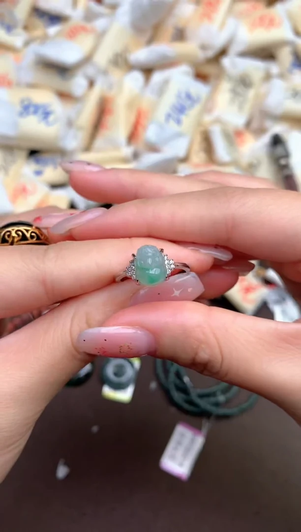 【闪购商品】翡翠戒指银S925镶嵌一