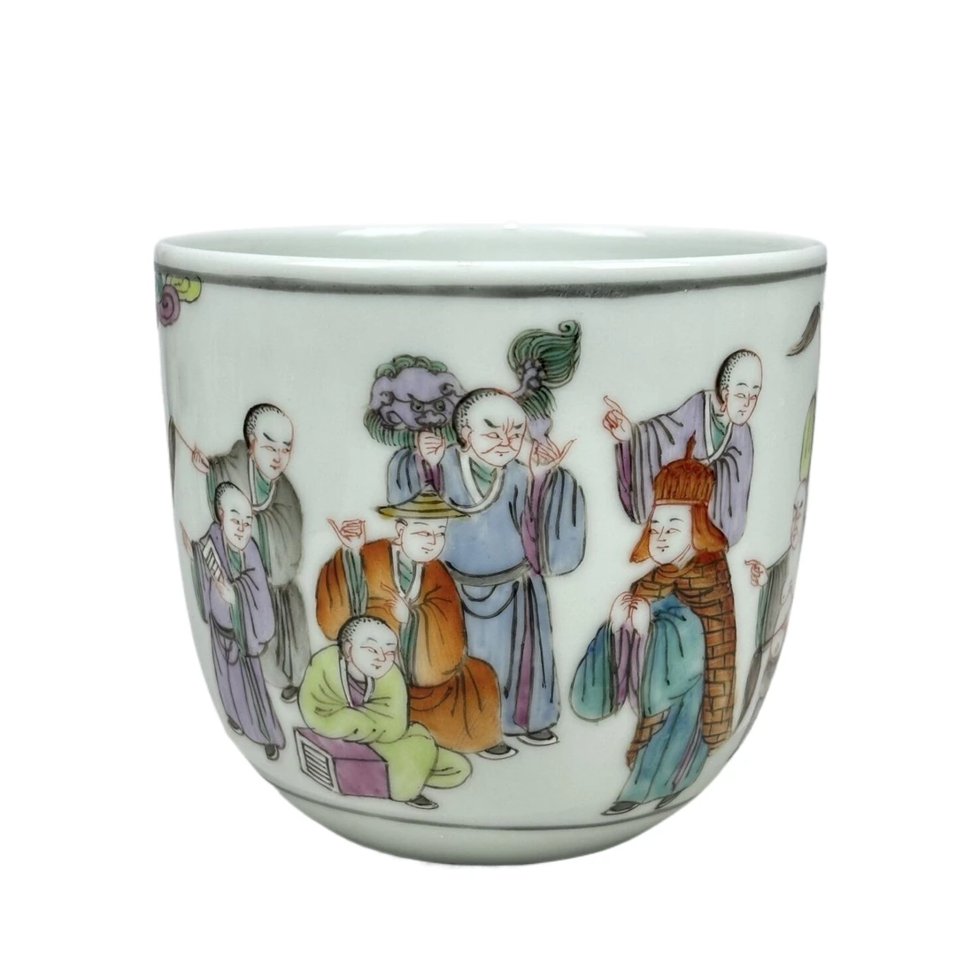 粉彩人物杯7567---