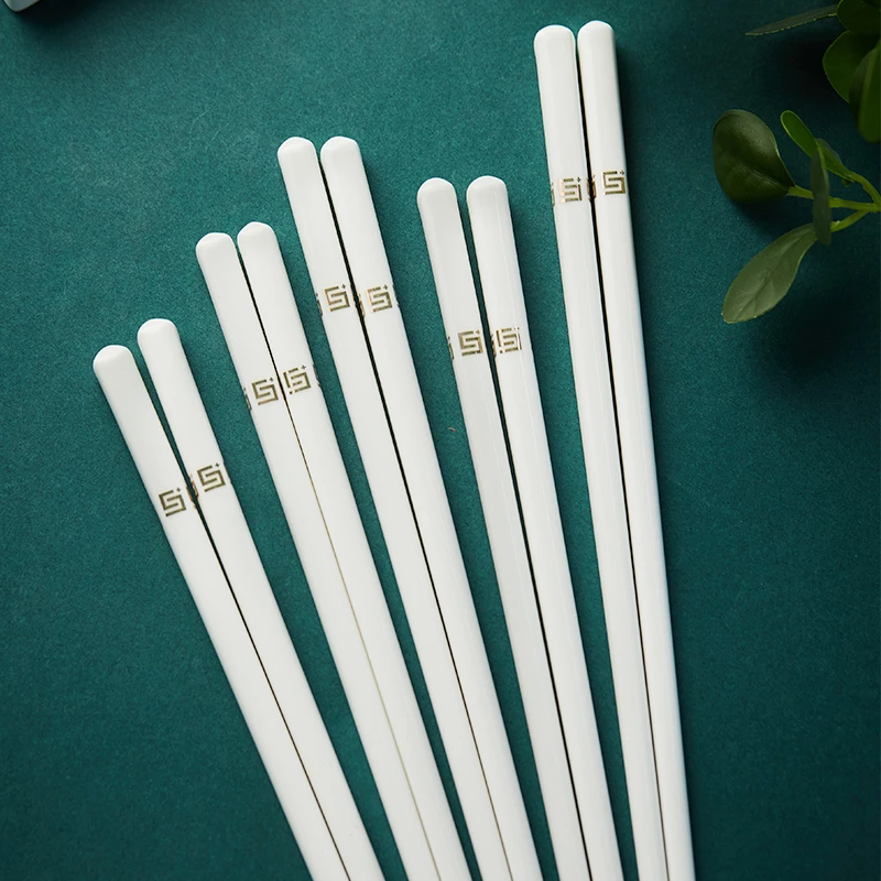 【简约金同款陶瓷筷子10双防滑】破损补发