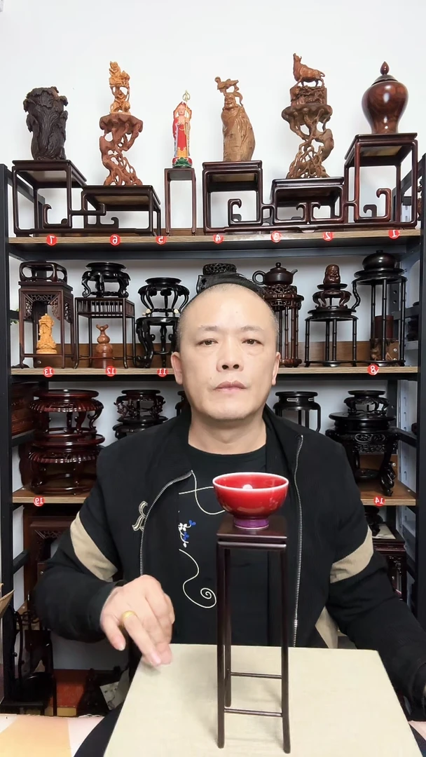 紫砂木底座7正方21高