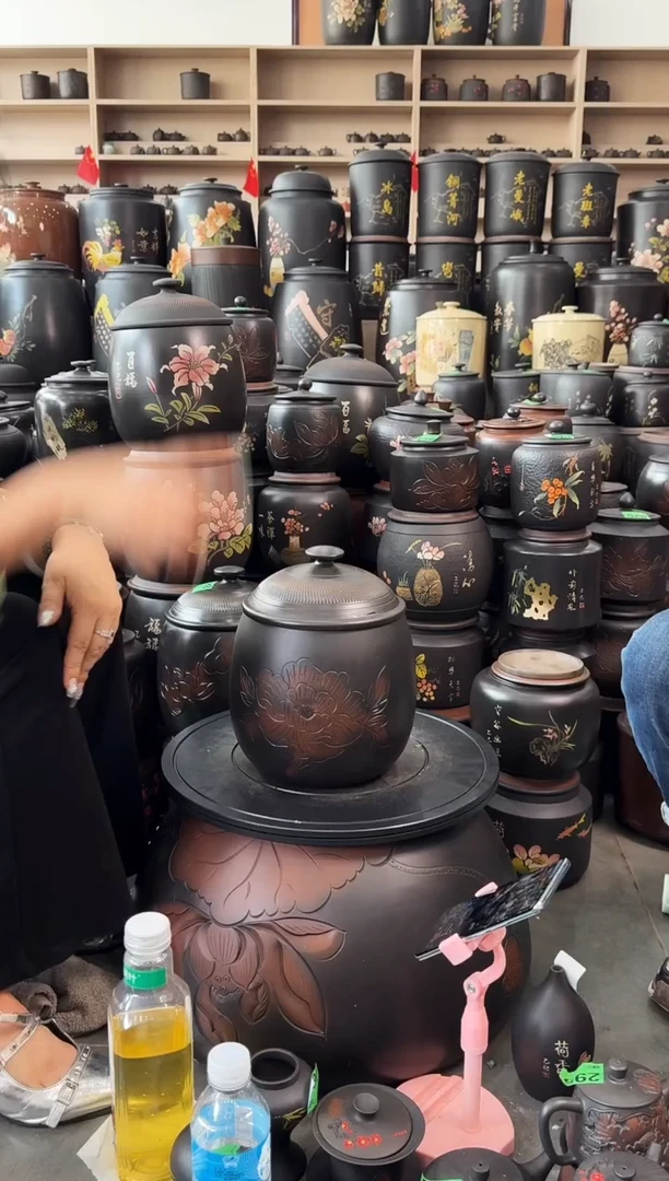 罐完品茶叶罐 龙蛋牡丹花  226