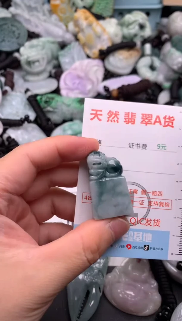 翡翠未镶嵌吊坠(不含链)1