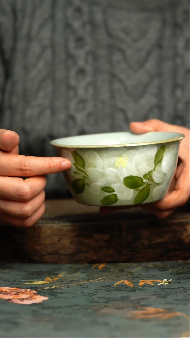 【闪购商品】杯釉下彩手工手绘同款陶器