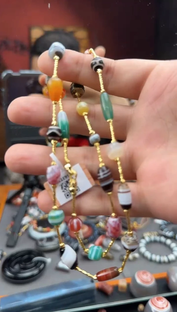 玛瑙/玉髓颈饰未镶嵌-1111 -14 天然的 颜色状态 多样性发