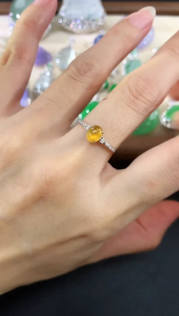 18K金镶嵌戒指翡翠280|3800