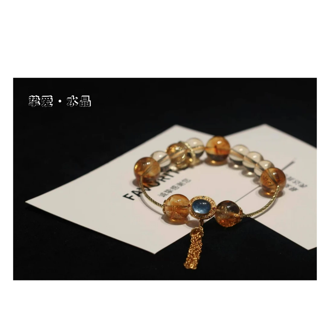 【挚爱水晶】黄塔晶加黄水晶手串丨天然晶石双黄叠韵丨定制轻奢气质