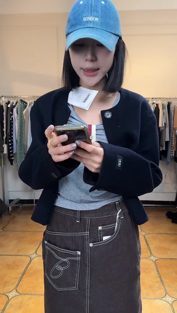 （设计师品牌）PB咖色不规则中长裙（XS/S/M下单备注尺码）