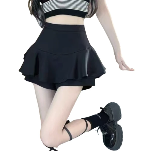 大宝家法式蓬蓬半身裙女春季显瘦蛋糕伞裙高腰