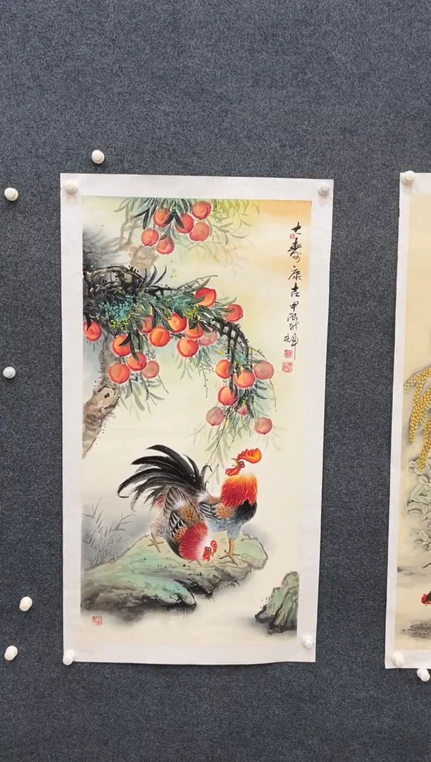 国画5.29-颜新辉-四尺花鸟4